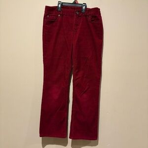 J. Crew Burgundy Corduroy flare legs stretch pants size 4P